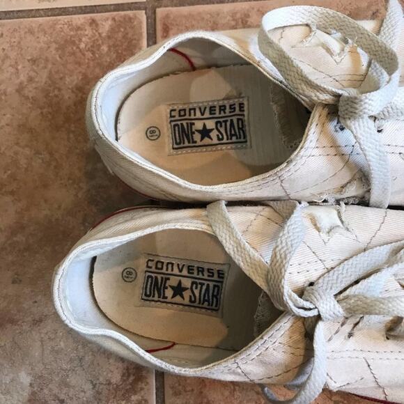 Converse 8.5 off white shoe star stripe streetwear casual urban - Picture 3 of 7